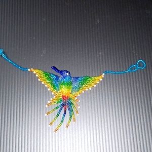 Vintage Hand beaded Hummingbird bracelet